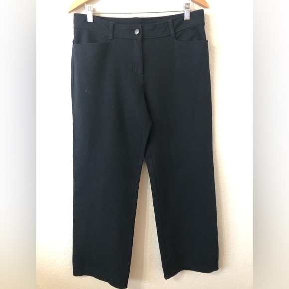 Eileen Fisher Straight Leg Business Casual Black Pants - Size Medium - Picture 2 of 9